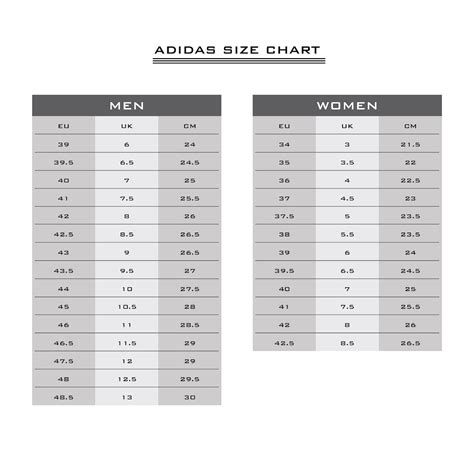 Adidas size chart